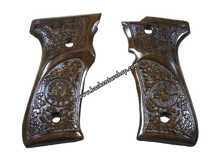 Yavuz 16 Lazer İşleme Ahşap Tabanca Kabzesi-av13262