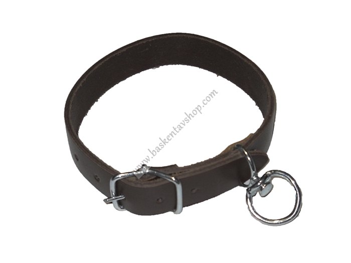 3 cm Vijital Deri Köpek Tasması Kahverengi-av11752