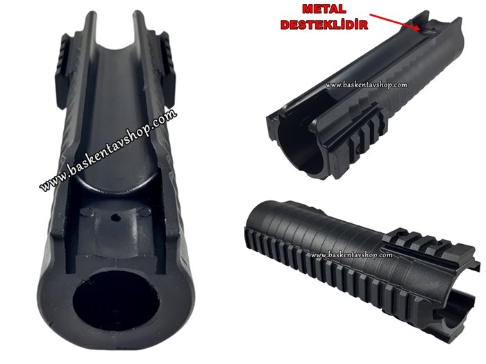 Pompalı Tüfek için Metal Destekli Kısa El Kundağı Raylı-av14835