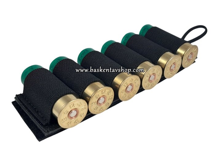 12 Kalibre 6`lı Cırt Bantlı Fişeklik Siyah-av15192