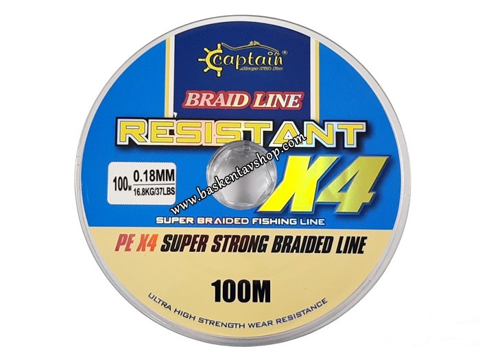 Captain Resıstant X4 0,18MM-100M İp Misina-av14664