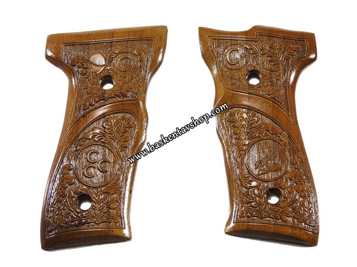 Kanuni Lazer İşleme Ahşap Tabanca Kabzesi-av13236